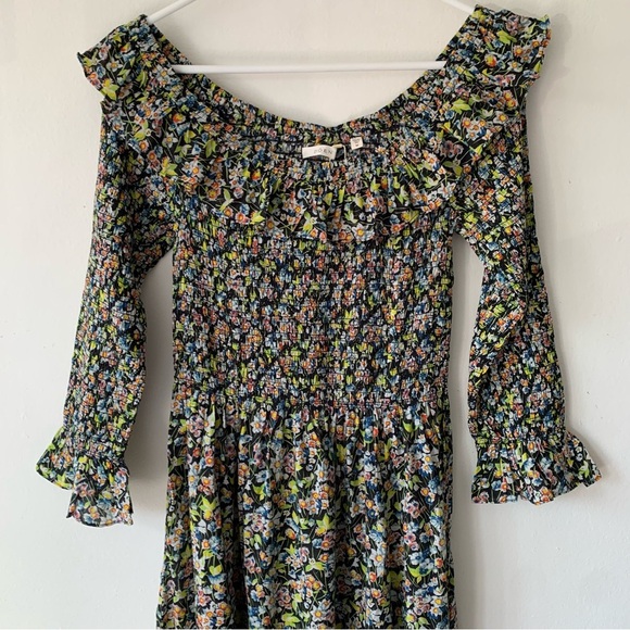 NWT Doen Rosenda Cotton Ruffle Smocked Long Sleeve Maxi Dress Blossom Breeze - Picture 14 of 16